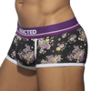 Boxer VIOLET FLOWERS Noir-Violet XXL