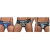 Addicted Lot de 3 Slips Camo Mesh Push Up Kaki - Gris - Bleu 2XL