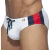 Addicted Slip de Bain Basic Stripes Blanc 2XL