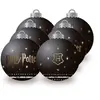 HARRY POTTER - Noir - Pack 6 Boules de Noël - 8 cm  - BEM'S Décoration  - 231112 