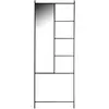 Kodu Miroir en fer noir 66x1x180 cm