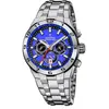 MONTRE HOMME FESTINA F20670/3 CHRONO BIKE BLEU BRACELET ACIER