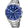 Jaguar Hybrid Connected Watch Cadran et lunette bleu acier J888/1