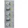 Atticgo Tapis de cuisine lavable fleurs gris/vert/jaune 52x200 cm