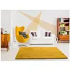 MOMA Tapis intérieur moutarde rectangulaire shaggy uni ALPACA 60 x 100 cm