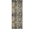 Atticgo Tapis de cuisine lavable fleurs marron 52x200 cm