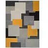 Tapis géométrique de couleur grise 140x200 cm
