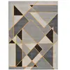Tapis géométrique de couleur grise 80x150 cm