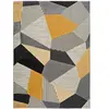 Tapis géométrique en gris 60x120 cm