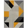 Tapis géométrique en gris 60x120 cm
