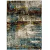 Atticgo Tapis abstrait beige/bleu/rouille 120x170 cm
