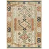 Atticgo Tapis en viscose ethnique beige/rouille 95x140 cm