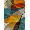 MOMA Tapis géométrique multicolore 80 x 150 cm