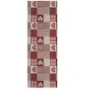Tapis de cuisine patchwork rouge 48x200 cm