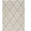Tapis shaggy avec relief noir et blanc 80x150 cm