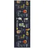 Atticgo Tapis de cuisine lavable cocktail noir/multicolore 52x200 cm