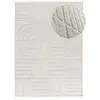 Atticgo Tapis à relief géométrique crème 160x230 cm