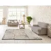 Atticgo Tapis shaggy aux textures mélangées argent, 160x230 cm