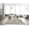 Atticgo Tapis shaggy aux textures mélangées argent, 160x230 cm