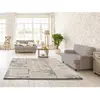 Atticgo Tapis shaggy aux textures mélangées argent, 80x150 cm