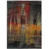 Atticgo Tapis descente de lit gris/rouge/orange 60x120 cm