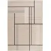 MOMA Tapis intérieur ATTICGO beige rectangulaire géométrique 80x150 cm DOMUS