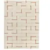 Tapis shaggy géométrique intérieur blanc, 200 x 290 cm BRENDA
