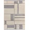 Atticgo Tapis shaggy au design géométrique en beige et gris, 80x150 cm
