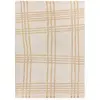 Atticgo Tapis shaggy de style nordique à carreaux en beige, 80x150 cm
