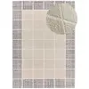 Atticgo Tapis géométrique avec relief intérieur blanc, 80 x 150 cm FLORA