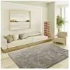 ATTICGO Tapis shaggy uni intérieur pierre, 140 x 200 cm ROMA
