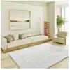 ATTICGO Tapis shaggy uni intérieur blanc, 140 x 200 cm ROMA