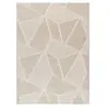 Atticgo Tapis à relief géométrique blanc/crème 80x150 cm