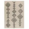 MOMA Tapis intérieur blanc rectangulaire shaggy ethnique ATLAS 80 x 150 cm