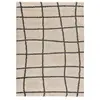 MOMA Tapis intérieur blanc rectangulaire shaggy scandinave ATLAS 80 x 150 cm