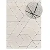 ATTICGO Tapis géométrique avec relief intérieur blanc, 120 x 170 cm TURIN