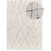 ATTICGO Tapis berbère avec relief intérieur blanc, 80 x 150 cm TURIN