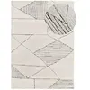 ATTICGO Tapis ethnique avec relief intérieur blanc, 120 x 170 cm TURIN
