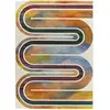 Atticgo Tapis de style rétro à poils courts en couleurs vives, 140x200 cm