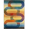 Atticgo Tapis de style moderne à poils courts en couleurs vives, 120x170 cm