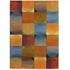 Atticgo Tapis style rétro à poils courts et carreaux multicolores, 120x170 cm