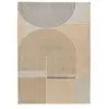MOMA Tapis de style scandinave avec des formes arquées en beige 160x230 cm