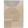 MOMA Tapis de style scandinave avec des formes arquées en beige 140x200 cm