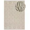 Atticgo Tapis ethnique en coton recyclé à relief beige, 160X230 cm