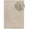 Atticgo Tapis ethnique en coton recyclé à relief beige, 80X120 cm