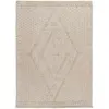Atticgo Tapis ethnique en coton recyclé à relief beige, 160X230 cm