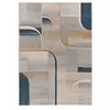 MOMA Tapis intérieur ATTICGO bleu rectangulaire abstrait 80x150 cm MEDEL