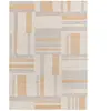 Atticgo Tapis géométrique à poils courts en tons beige et gris, 133x190 cm