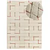 Atticgo Tapis shaggy géométrique intérieur rouille, 133 x 190 cm BRENDA