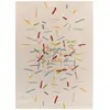 Atticgo Tapis shaggy géométrique à motifs multicouleur/blanc, 160x230 cm